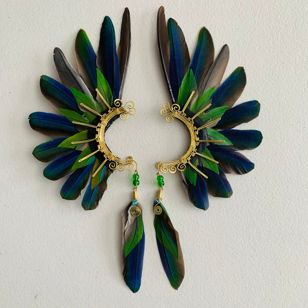 Feather wing cuff Earrings 848