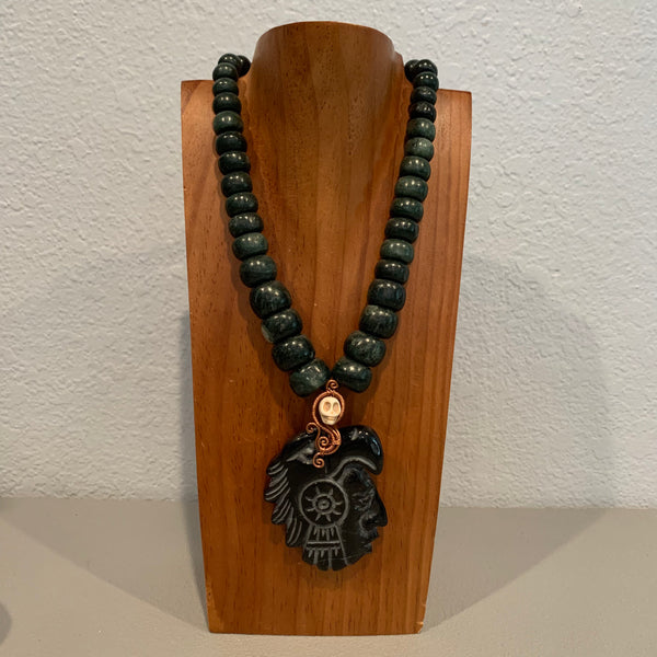 Necklace - Guatamala Jade Eagle Warrior 4
