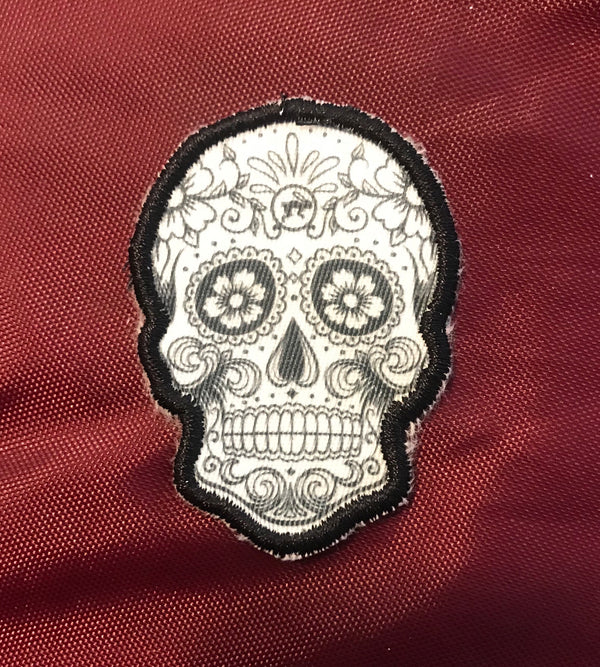 Patch - Tochtli Skull black and white