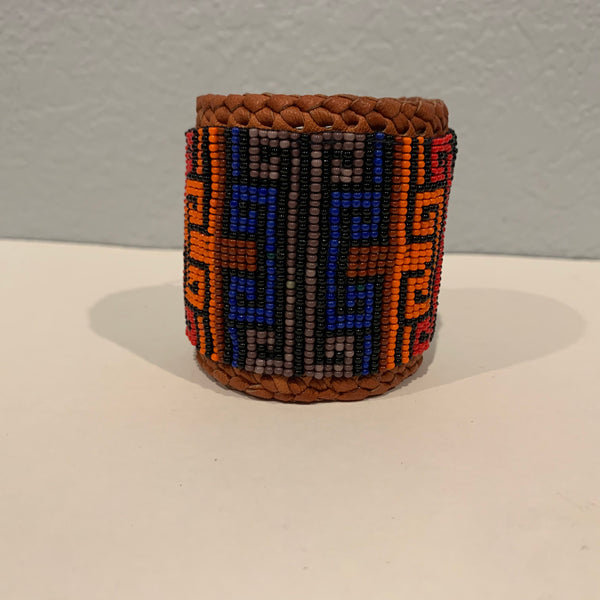 Beaded n leather bracelet 10