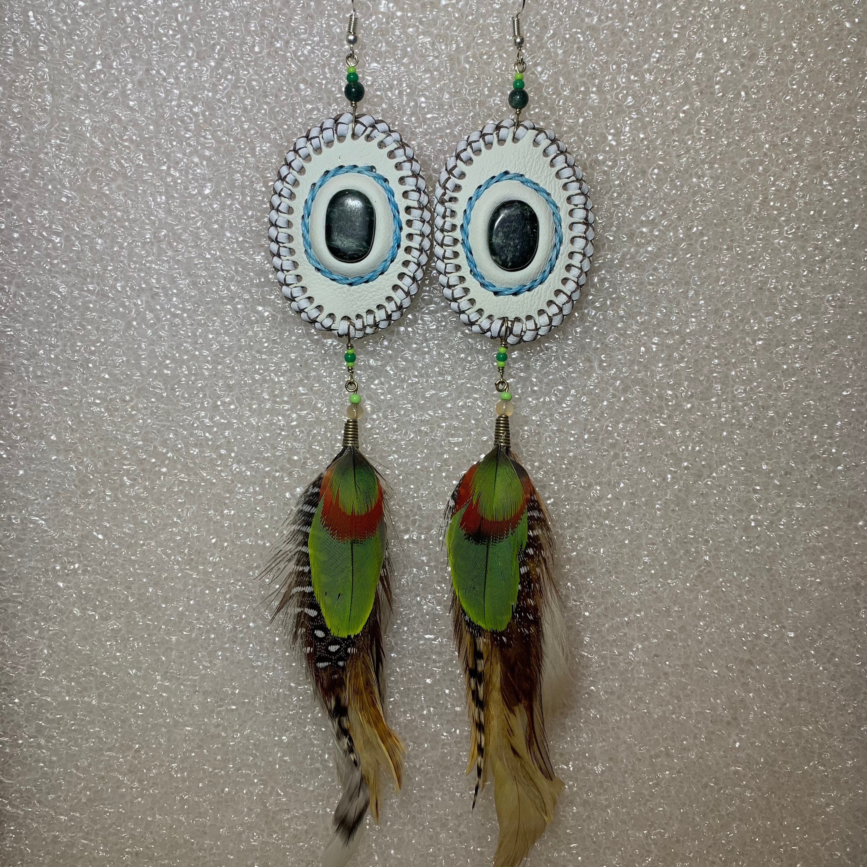 Leather n Feather Earrings 89