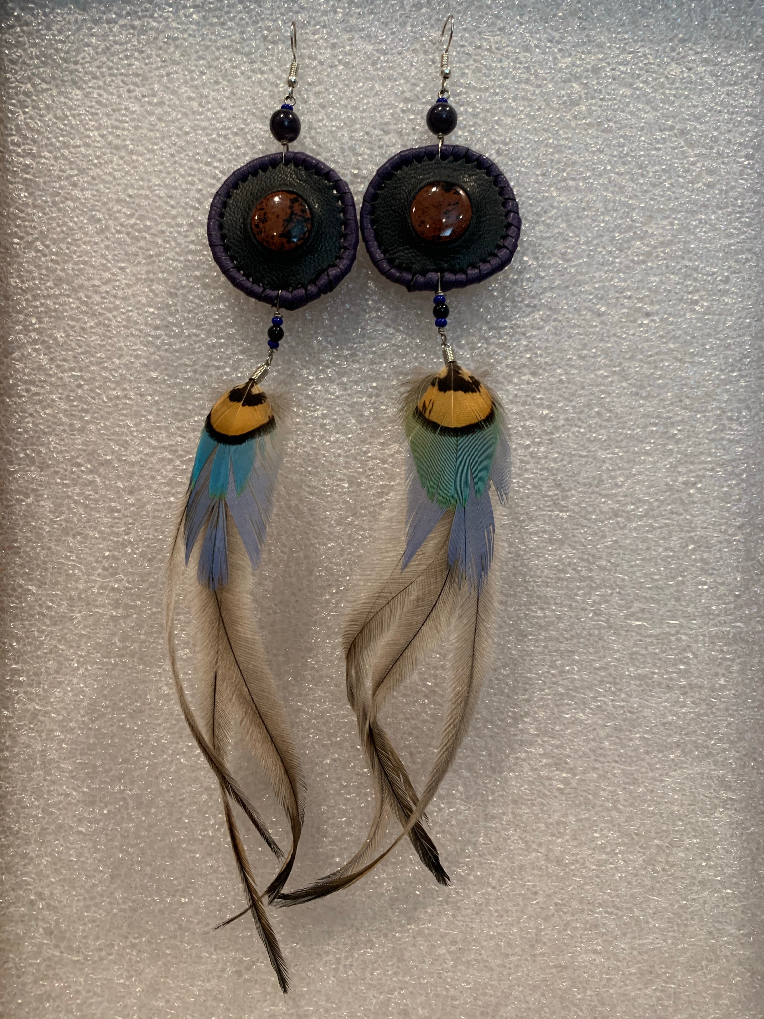 Leather n Feather Earrings 58