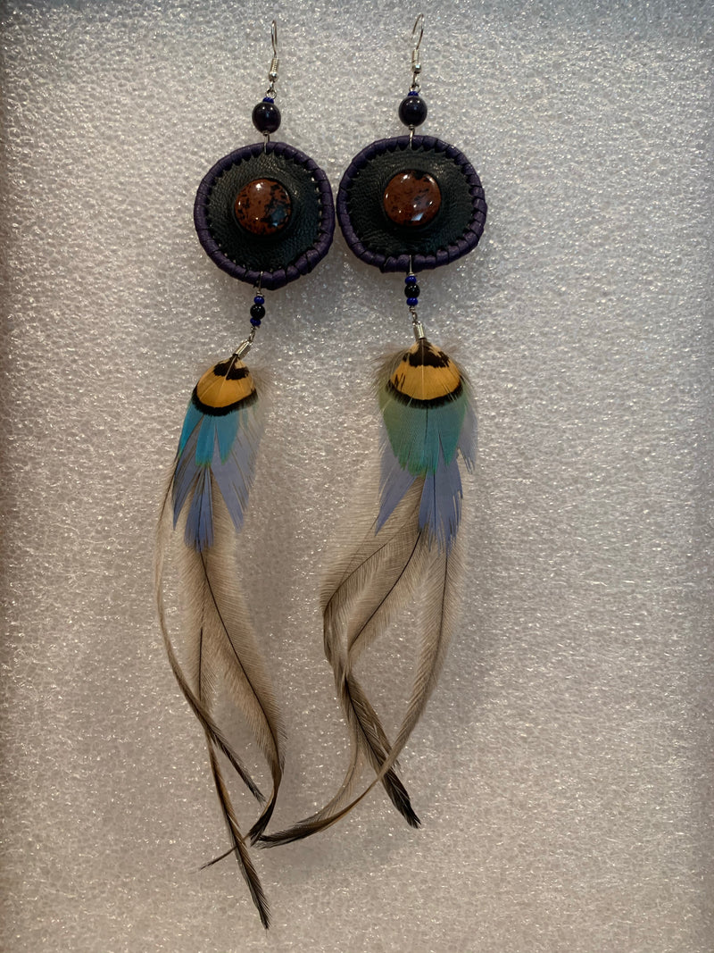Leather n Feather Earrings 58