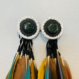 Feather Hair piece (2) White/Black