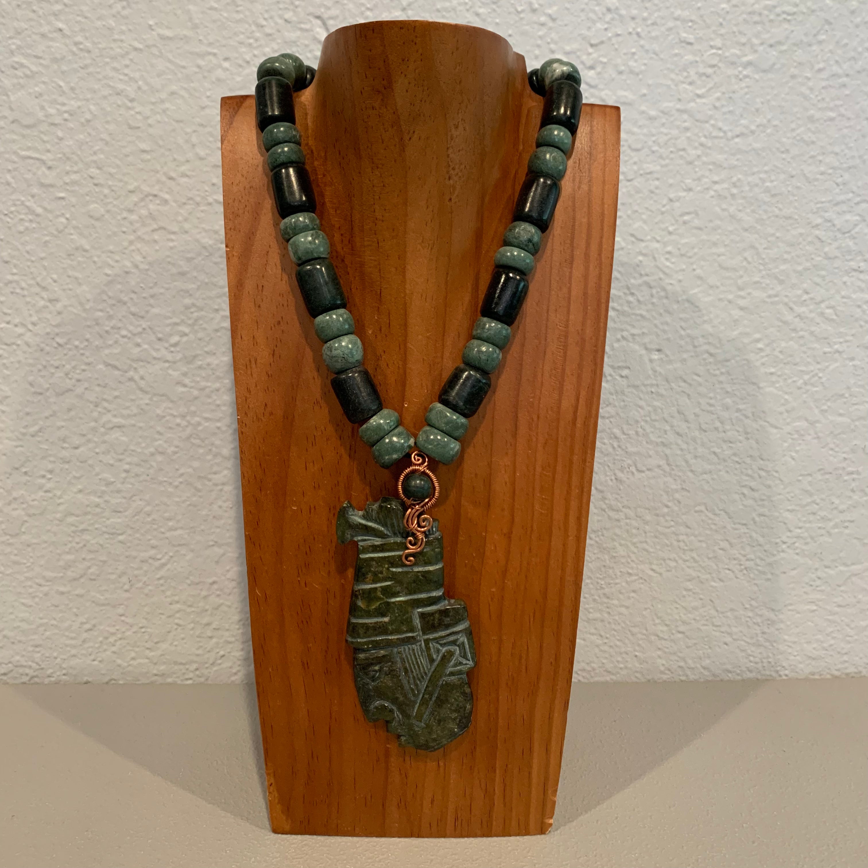 Necklace - Guatamala Jade Mayan Warrior