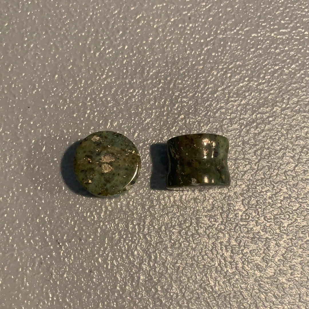 Earrings Jade plugs 13/16”