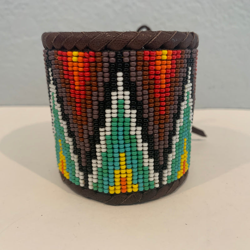 Beaded n leather bracelet 31