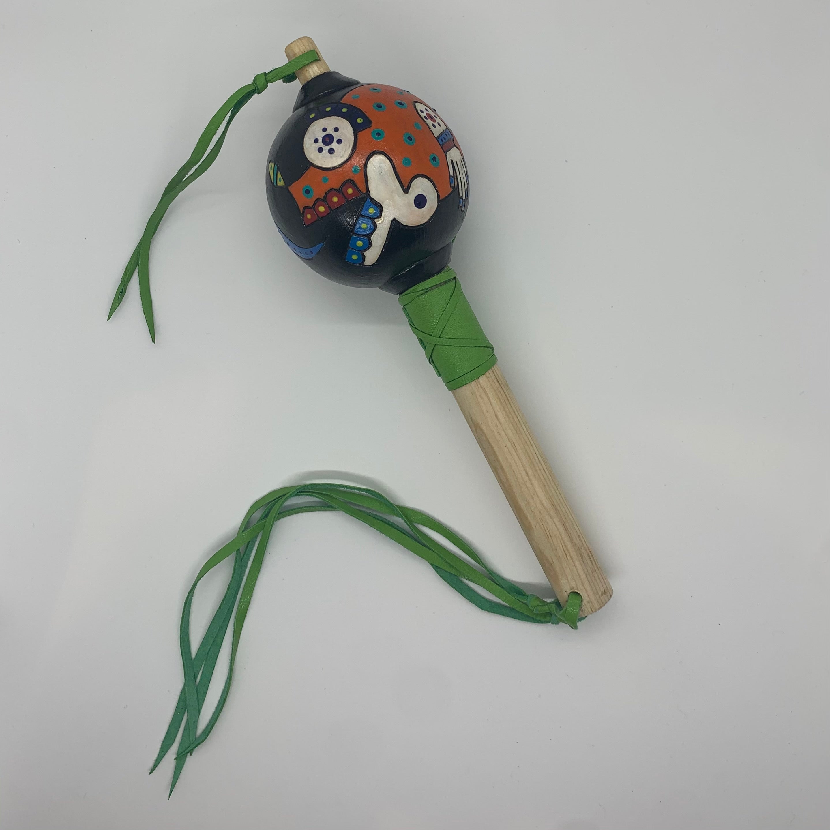 Aztec Dance Rattle painted 14