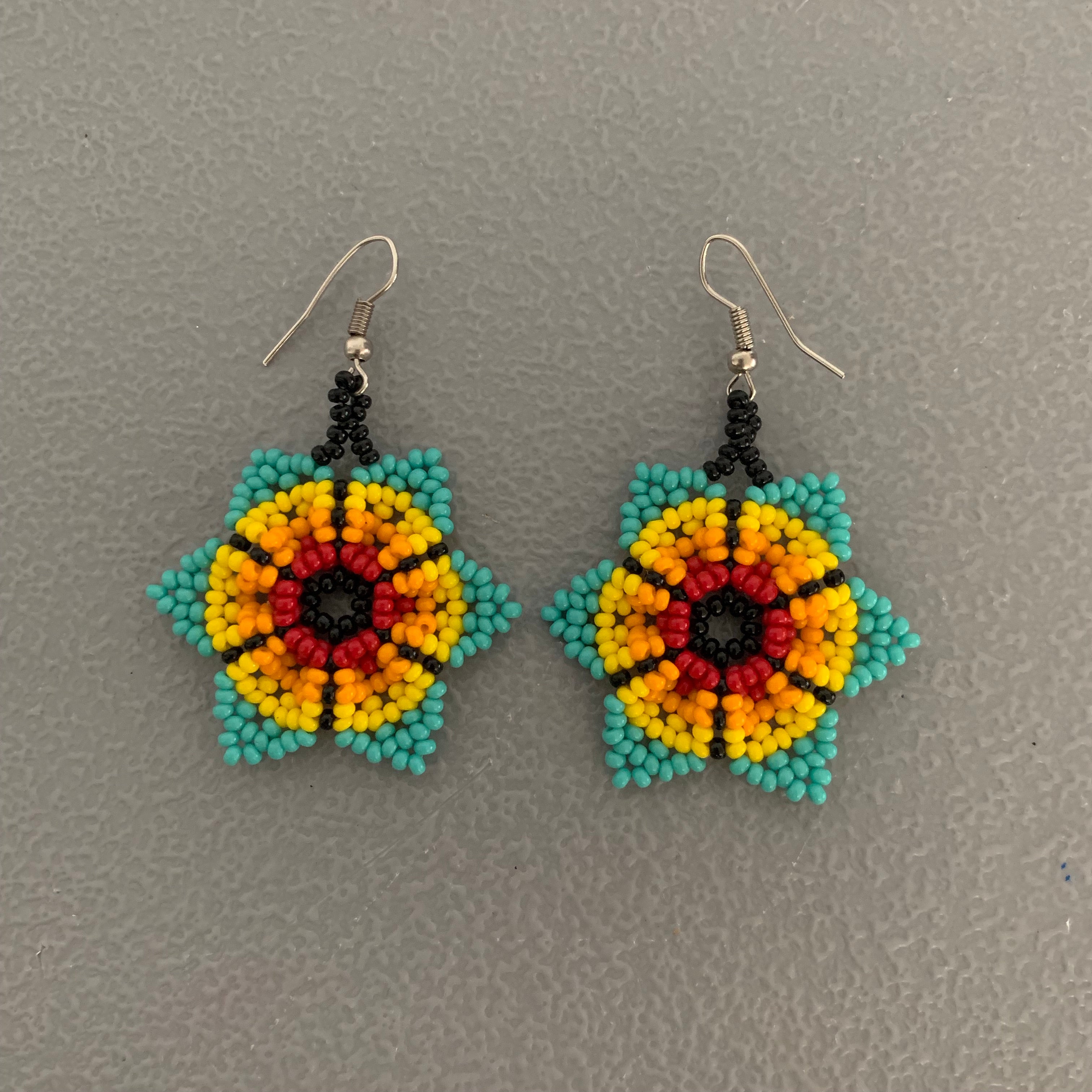 Beaded flower Earrings 9
