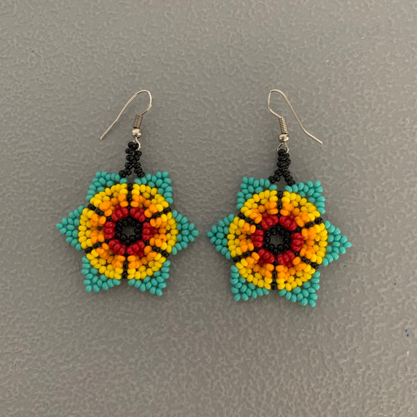 Beaded flower Earrings 9