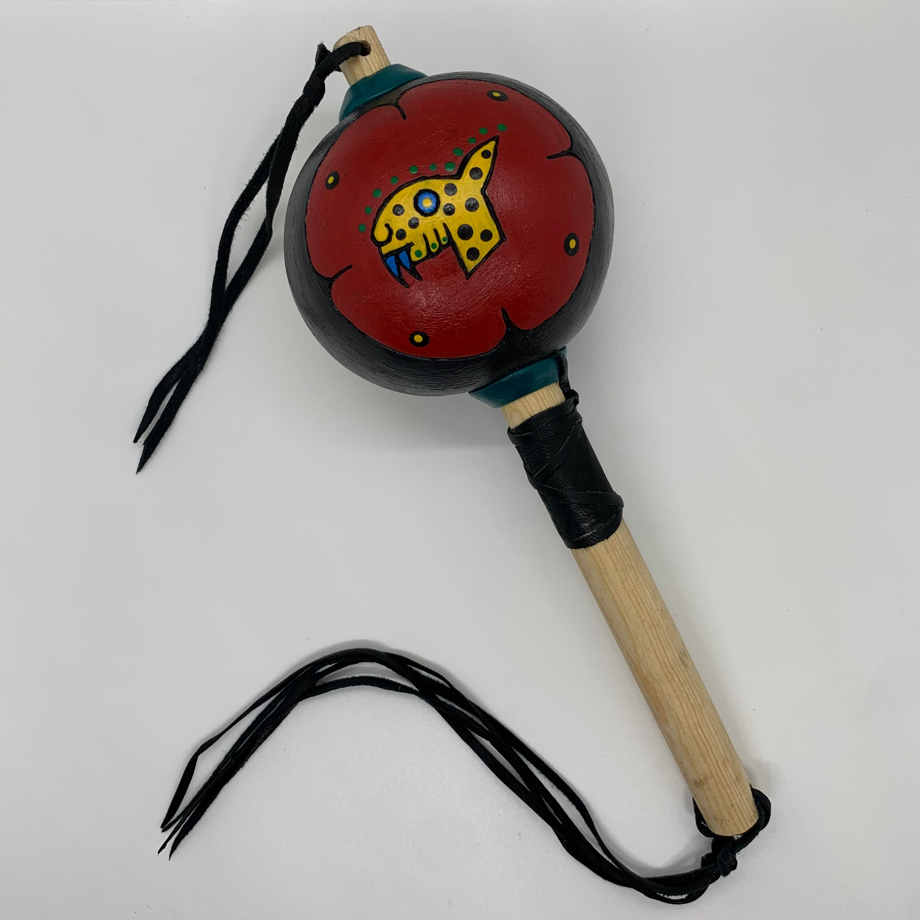 Aztec Dance Rattle painted 25