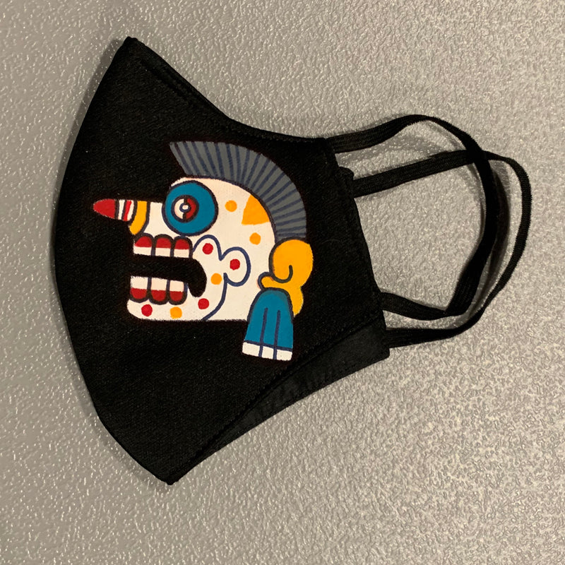 Face mask - hand painted Miquiztli | Skull 2