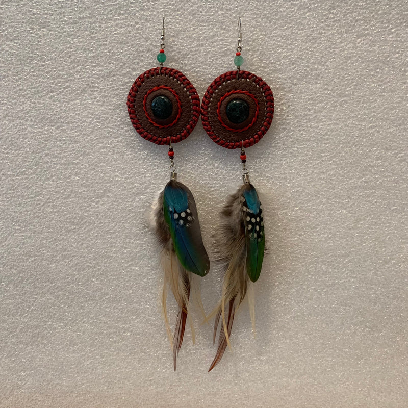 Leather n Feather Earrings 109