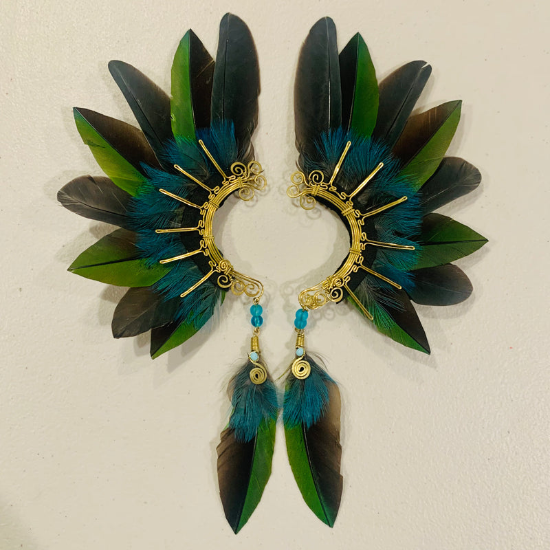 Feather wing cuff Earrings 859