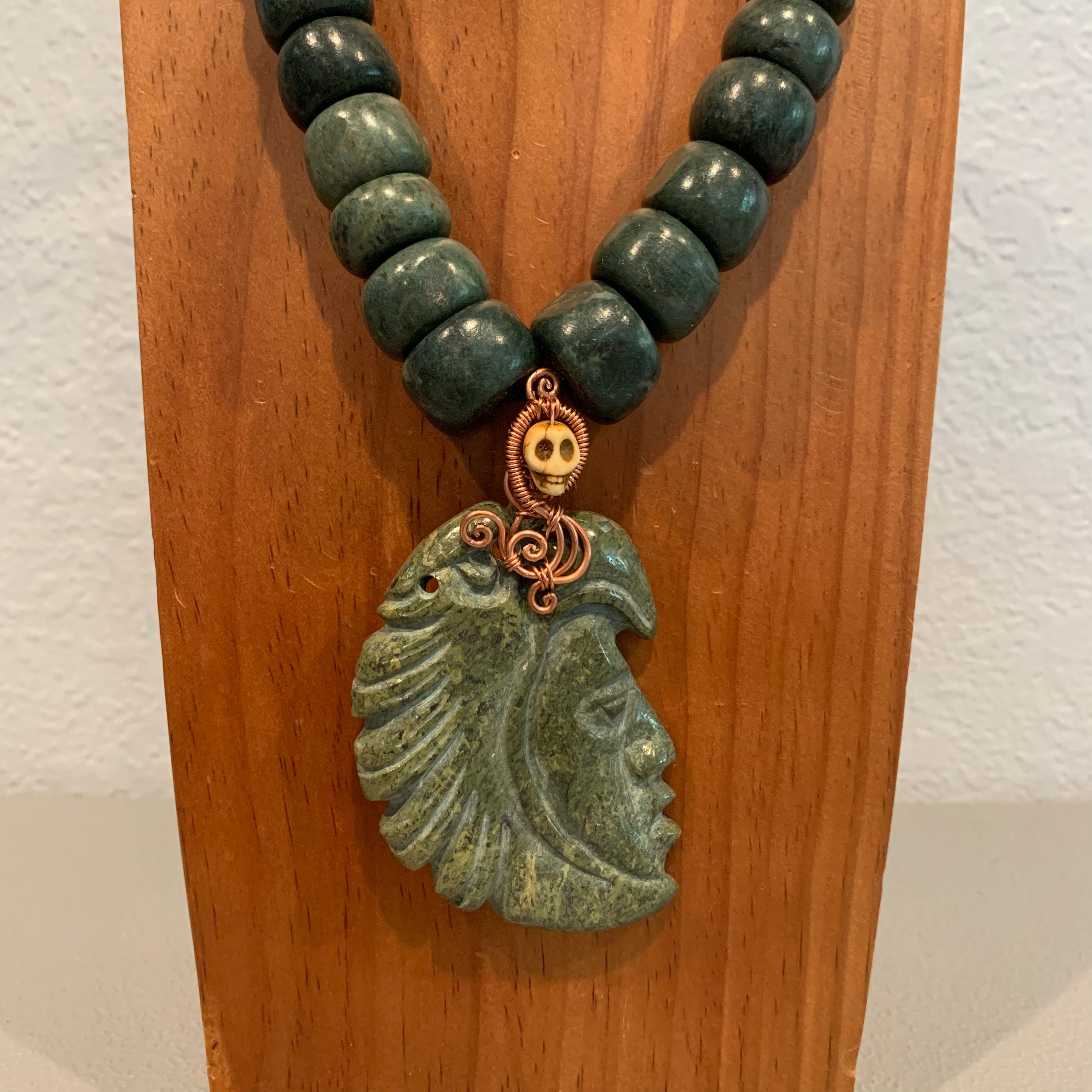 Necklace - Guatamala Jade Eagle Warrior 3