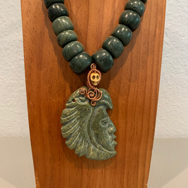 Necklace - Guatamala Jade Eagle Warrior 3