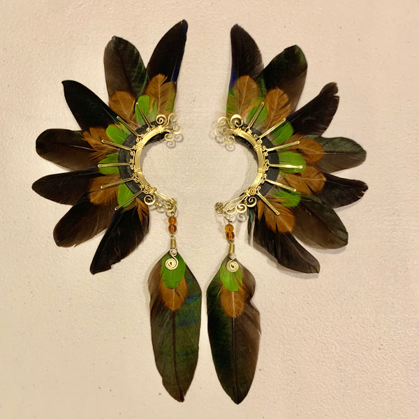 Feather wing cuff Earrings 743