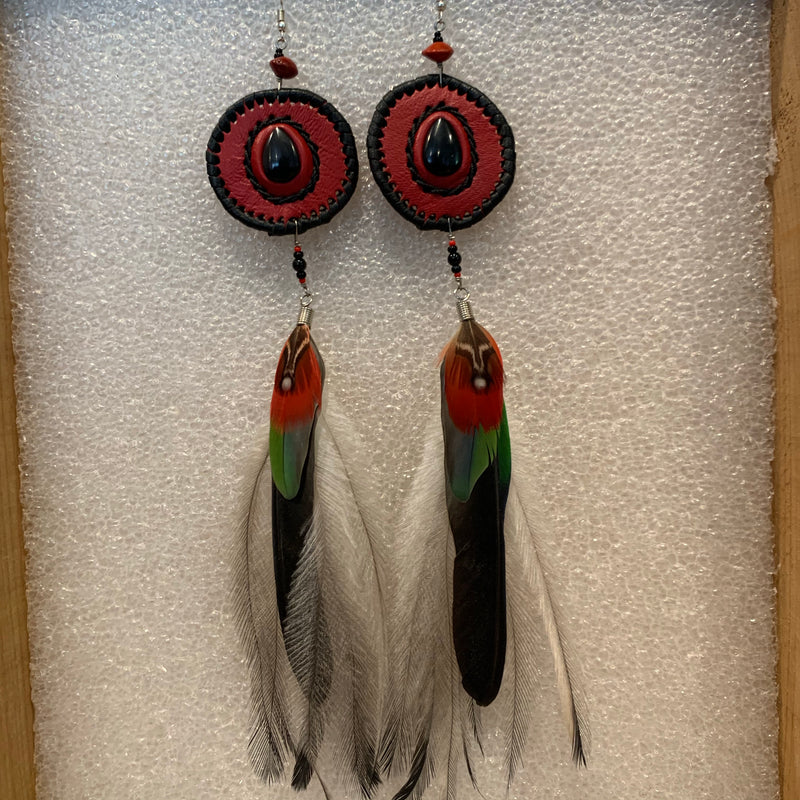 Leather n Feather Earrings 49
