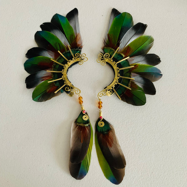 Feather wing cuff Earrings 781