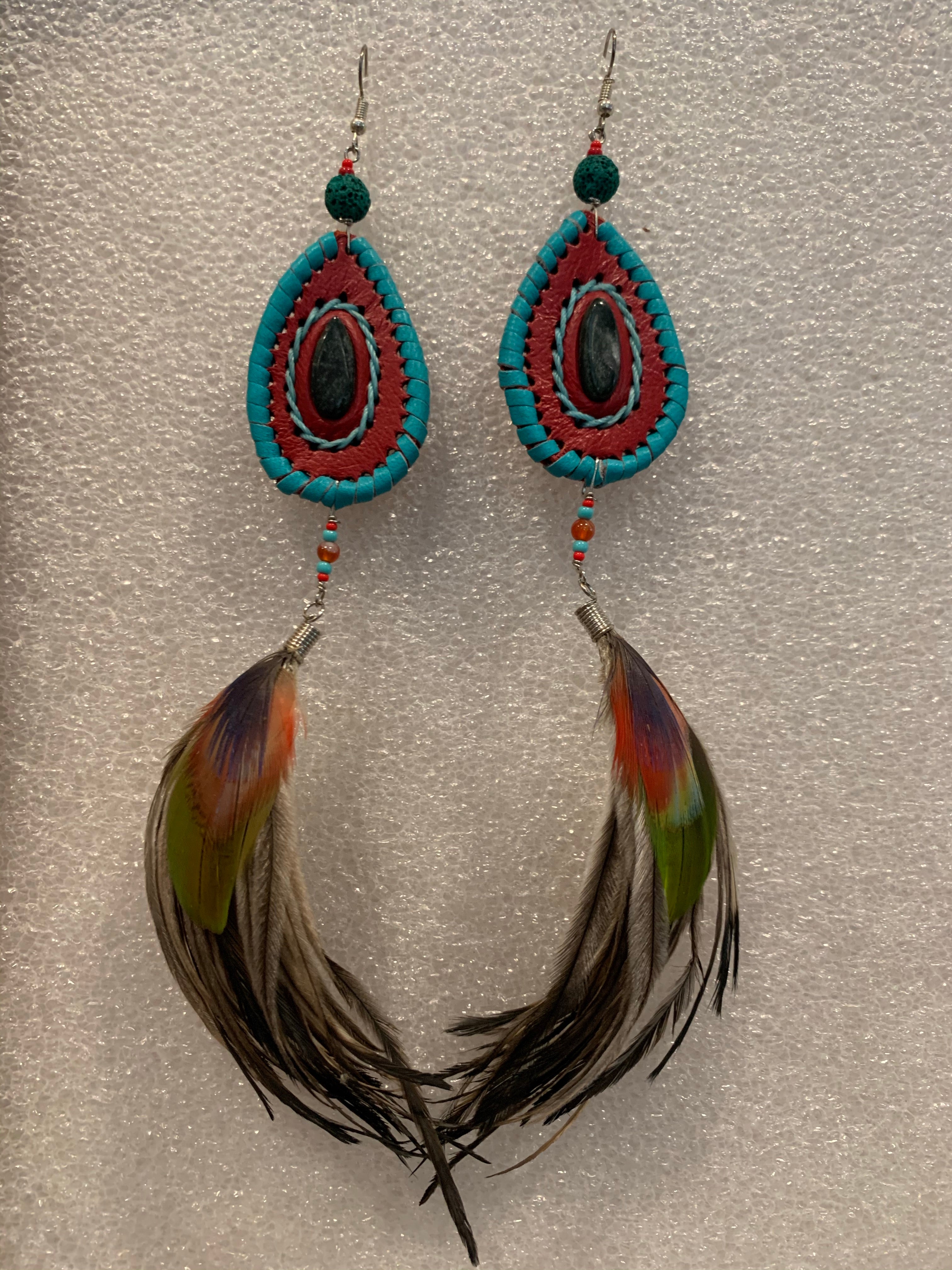 Leather n Feather Earrings 70