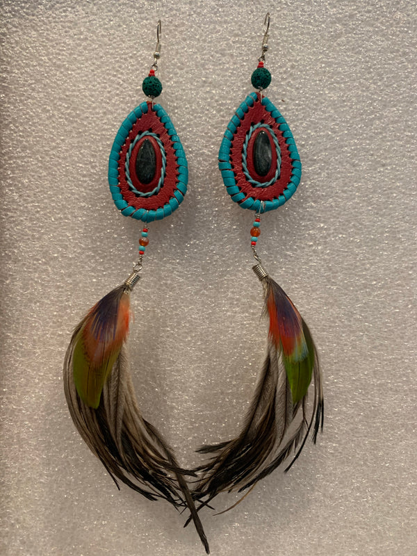 Leather n Feather Earrings 70