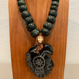 Necklace - Guatamala Jade Eagle Warrior 4