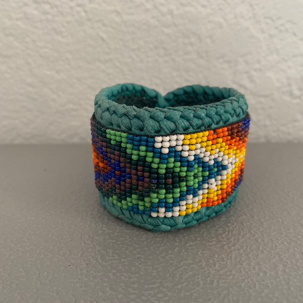 Beaded n leather bracelet 80