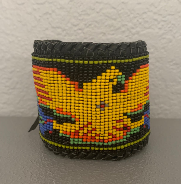 Beaded n leather bracelet 67