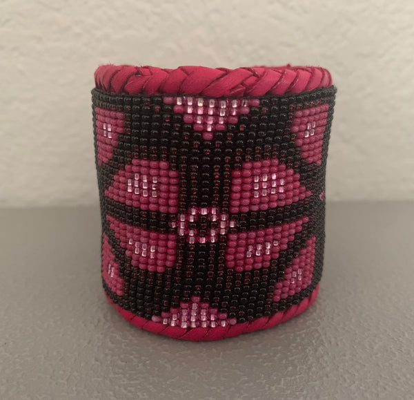 Beaded n leather bracelet 59