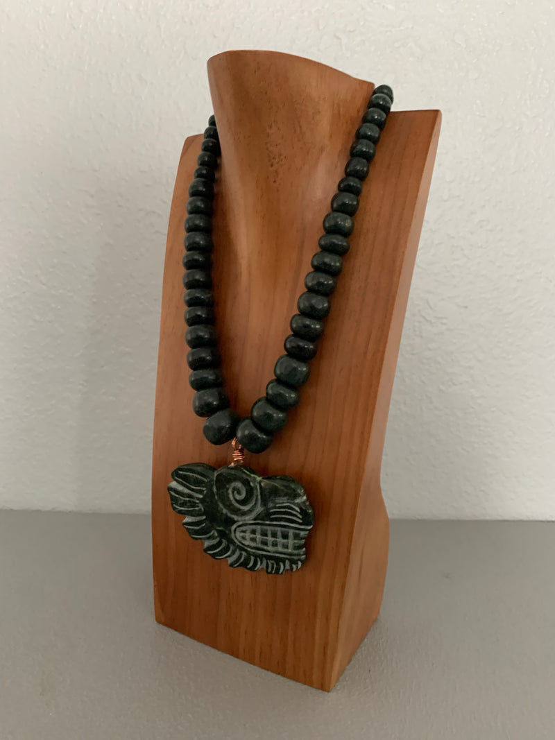 Necklace - Guatamala Jade Quetzalcoatl pendent
