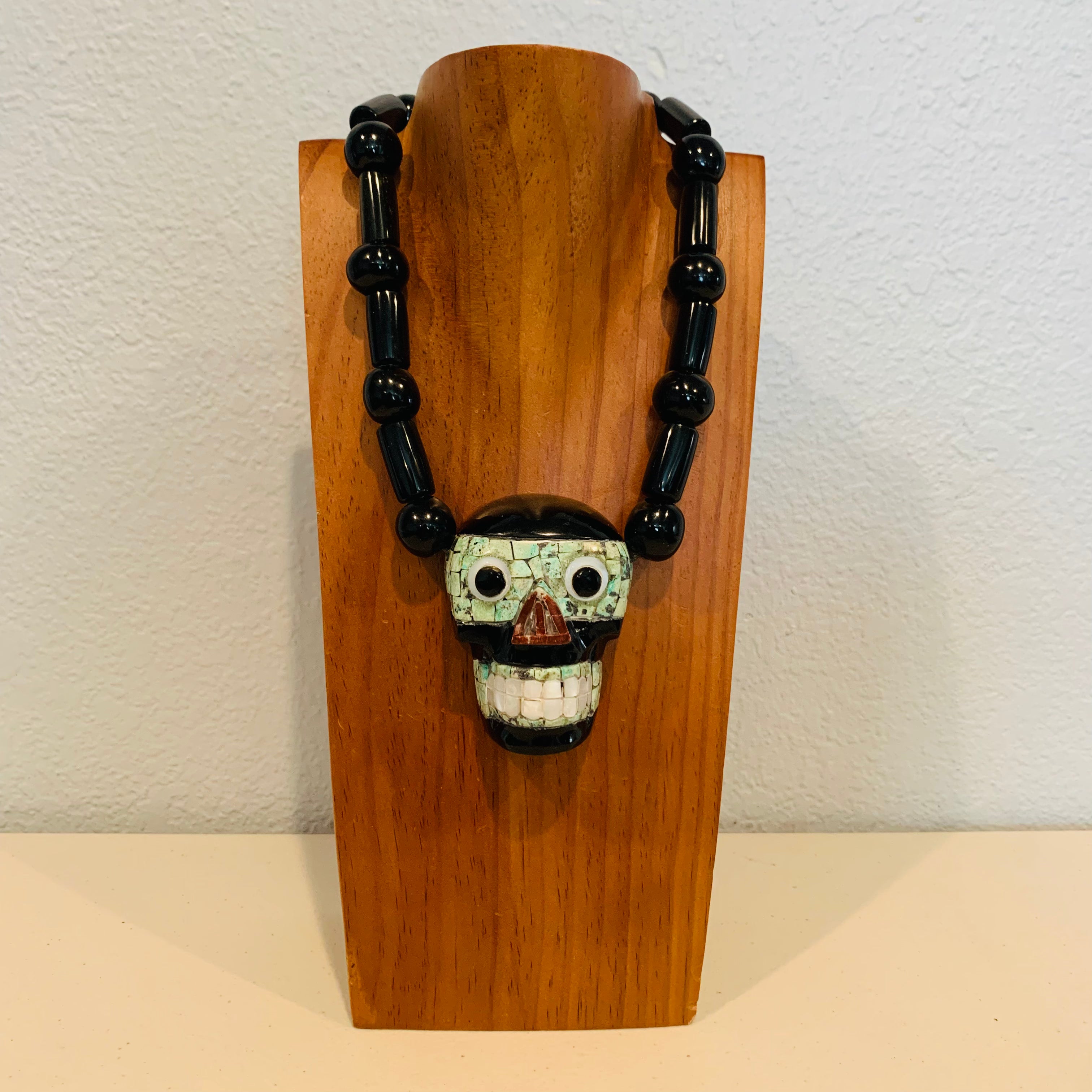 Necklace - Obsidian necklace and Mask