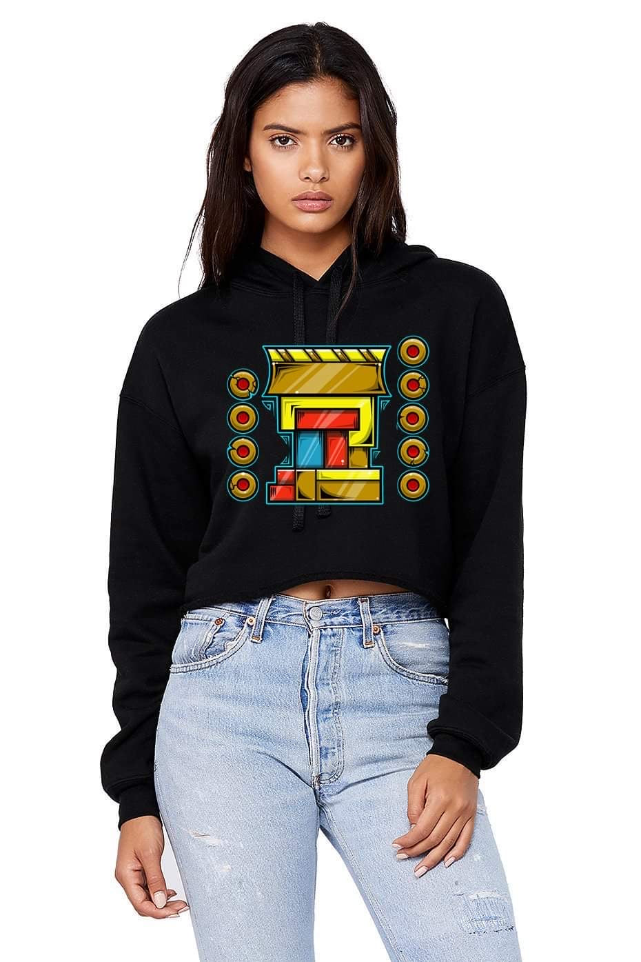 Crop Top Hoodie - Mexica New Year 9 Calli