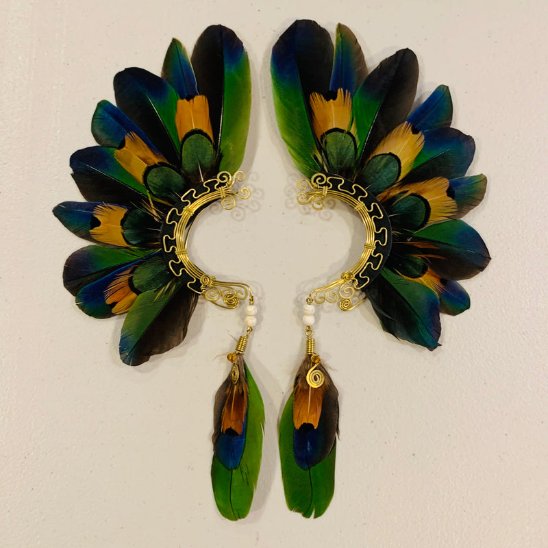 Feather wing cuff Earrings 867