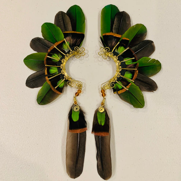 Feather wing cuff Earrings 818