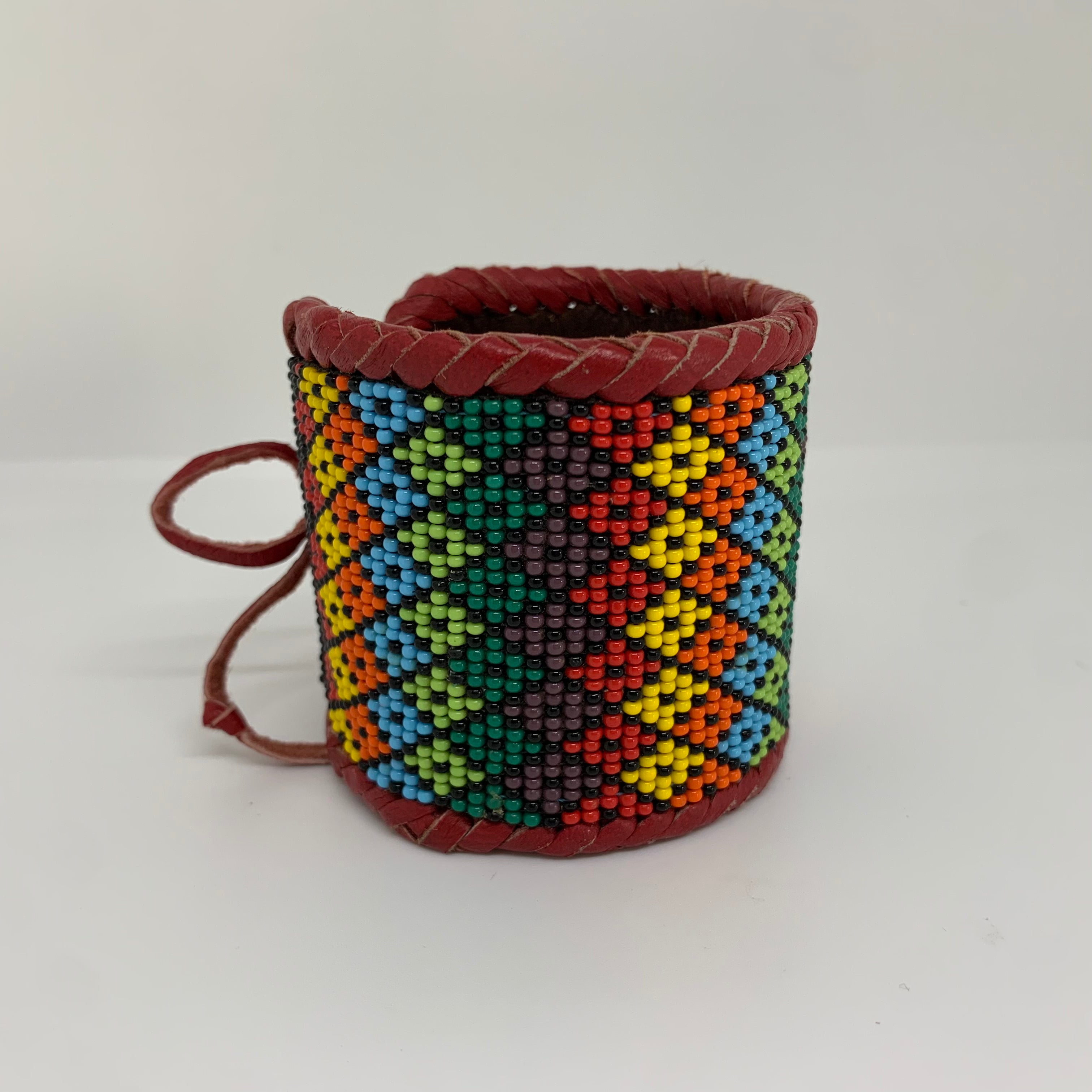 Beaded n leather bracelet 165