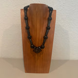 Necklace - Obsidian Beads n eagle