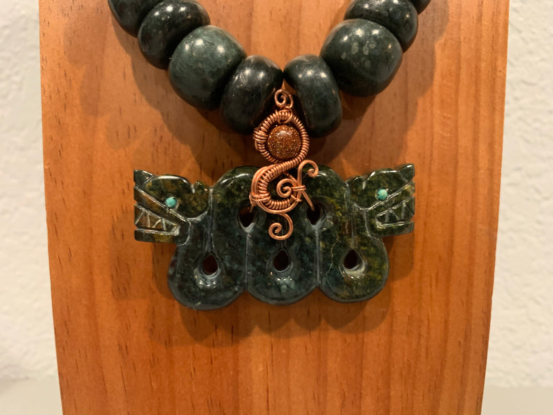 Necklace - Guatamala Jade Quetzalcoatl 22