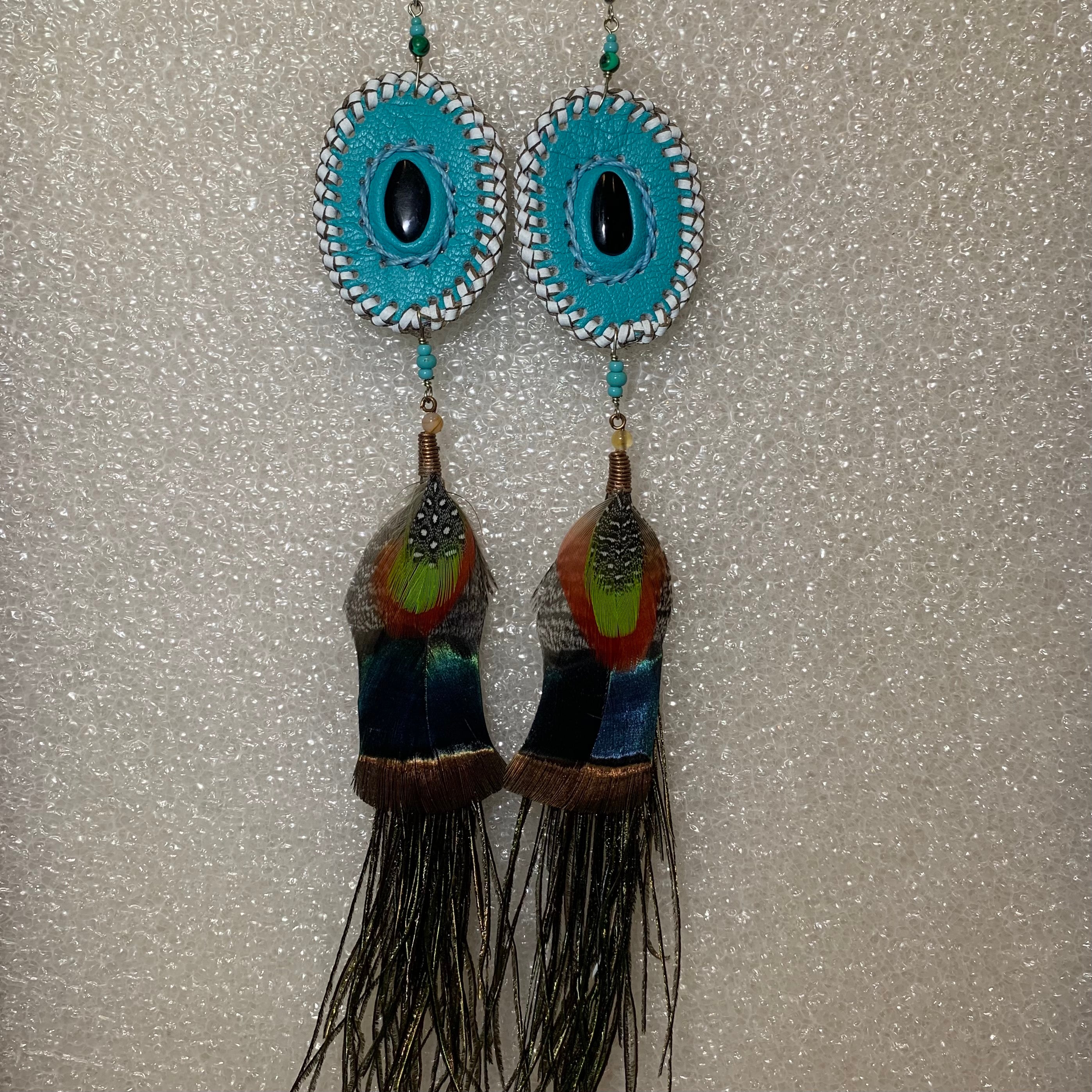 Leather n Feather Earrings 95
