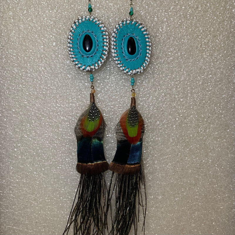 Leather n Feather Earrings 95