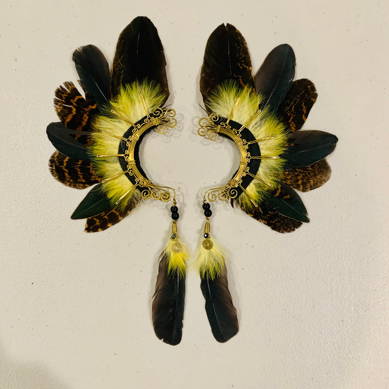 Feather wing cuff Earrings 834