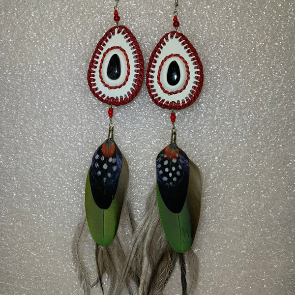 Leather n Feather Earrings 81