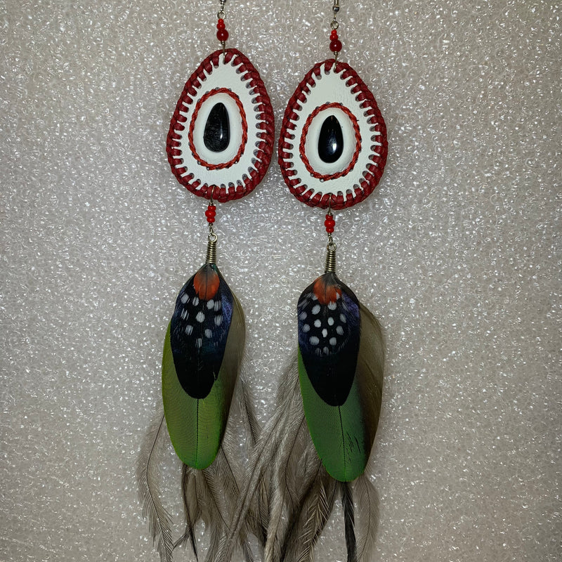 Leather n Feather Earrings 81