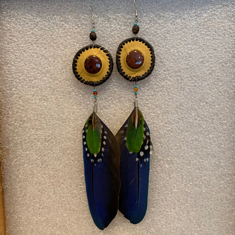 Leather n Feather Earrings 38