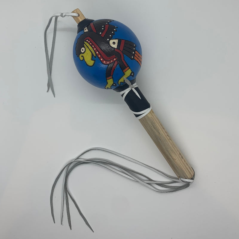 Aztec Leg Rattles Aztec Dance Rattle painted 11 – Tochtli Cultural Wear