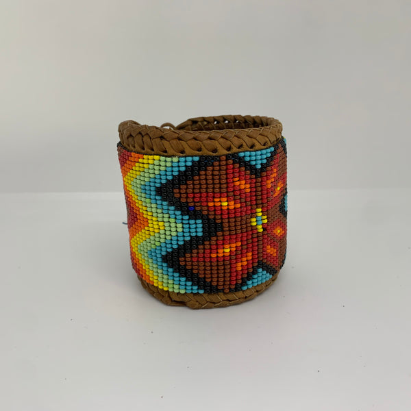 Beaded n leather bracelet 149