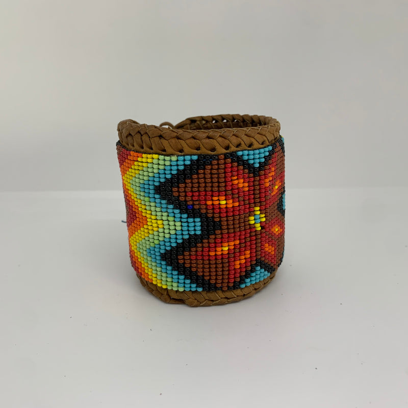 Beaded n leather bracelet 149