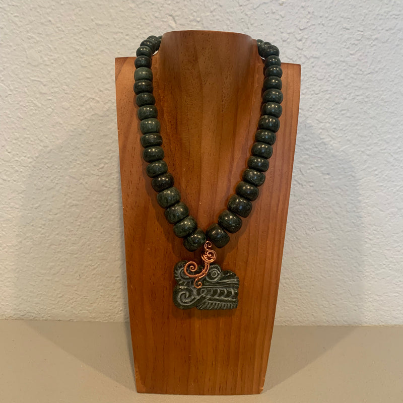 Necklace - Guatamala Jade Quetzalcoatl pendent 7