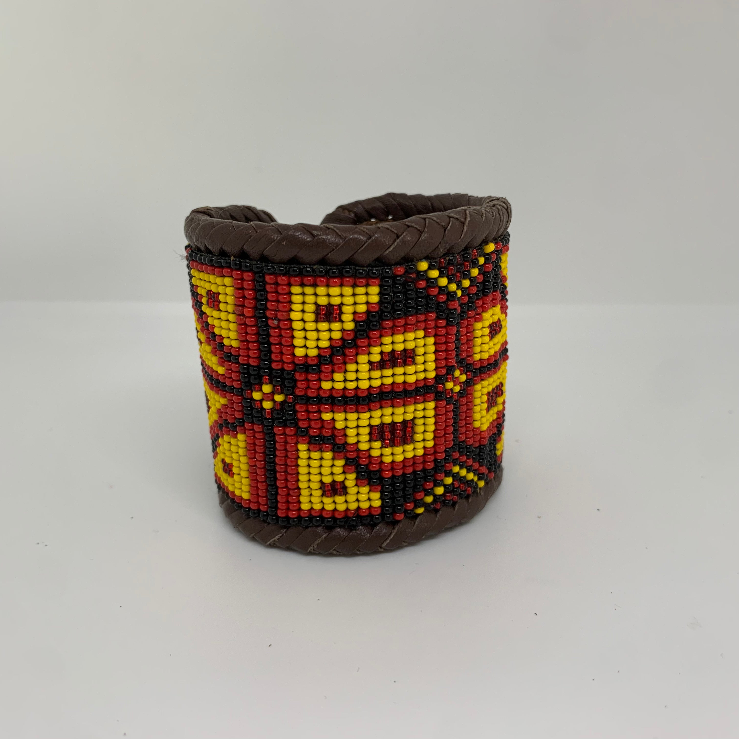 Beaded n leather bracelet 152