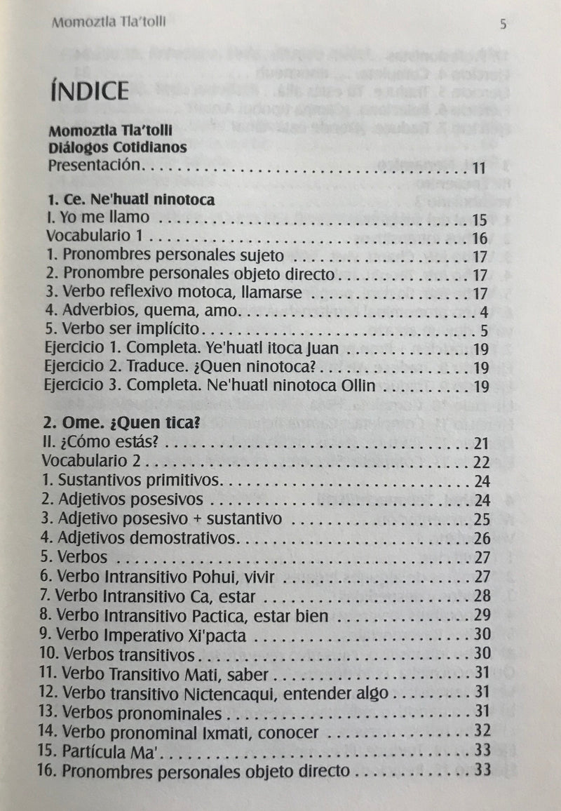 Book and CDs - Nahuatl Language Momoztla Tlatolli