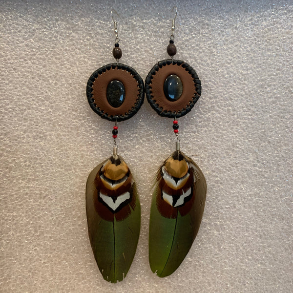 Leather n Feather Earrings 37